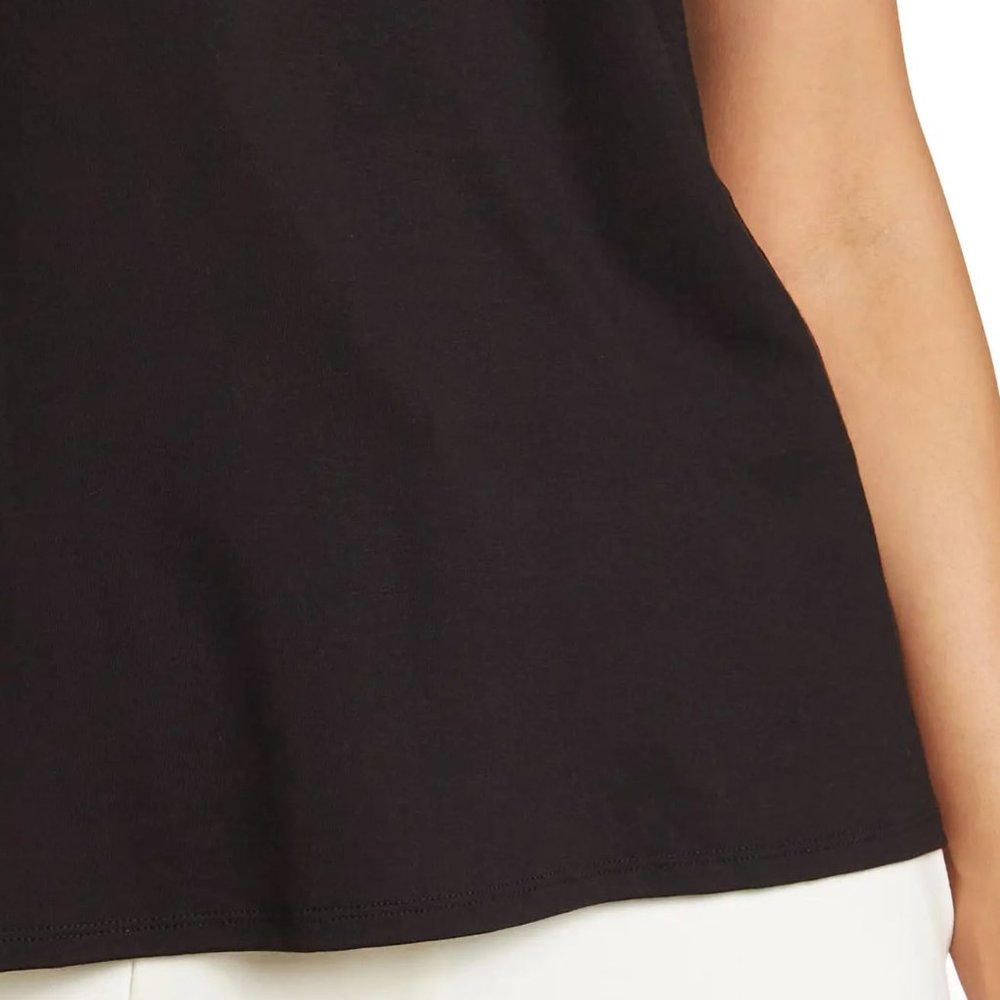 NEW CeCe Ruffle Contrast Peter Pan Collar Sleeveless Tank Blouse Top $59 Small S - Picture 10 of 12
